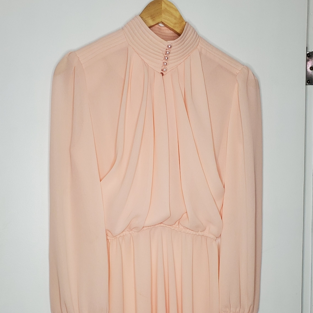 Vintage retro pink drapey dress